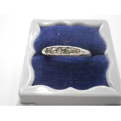 249 - Antique gold and platinum 5 diamond eternity ring