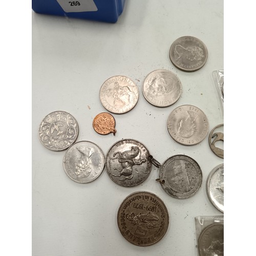 269 - 14 collectable coins & 2 pendants