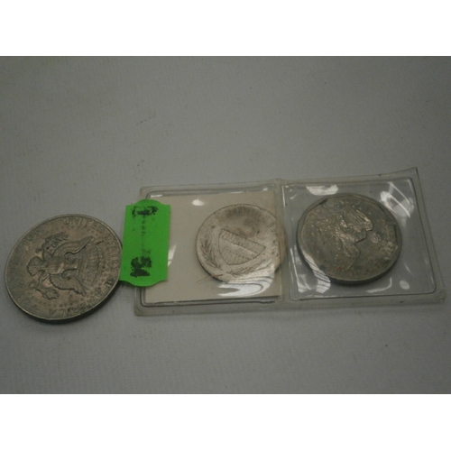 263 - 3 collectable coins inc American half dollar