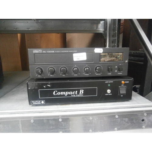 10 - InterM PA-1000B public address amplifier and Compact B loop amplifier