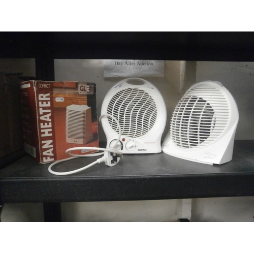 36 - Three assorted fan heaters