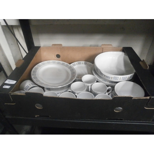 65 - Box of Alpine White tableware