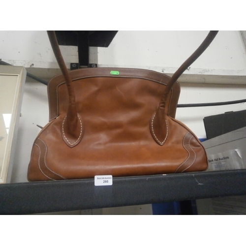 266 - Old leather bag