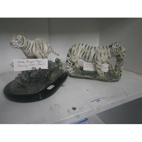 291 - Pair of Bengal tiger figurines