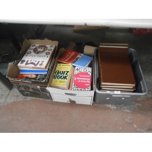 187 - Three boxes of assorted books