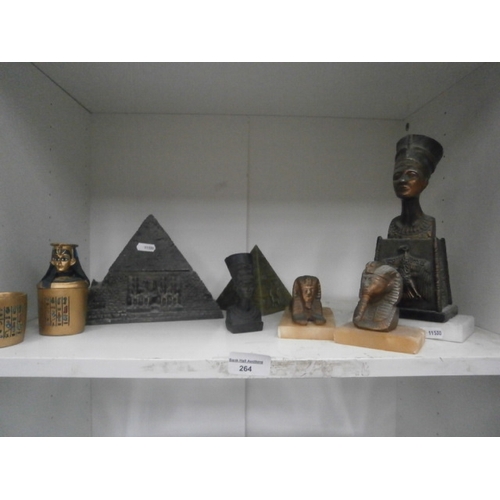 264 - Collection of Egyptian figurines and ornaments