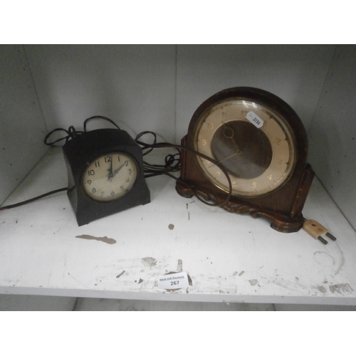 267 - Two vintage mantle clocks