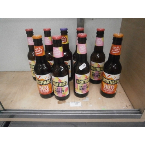 302 - Nine bottles of Brothers cider