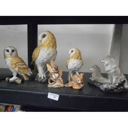 46 - Collection of animal ornaments