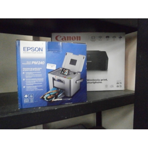 57 - Lot inc Canon printer and Epson photo lab