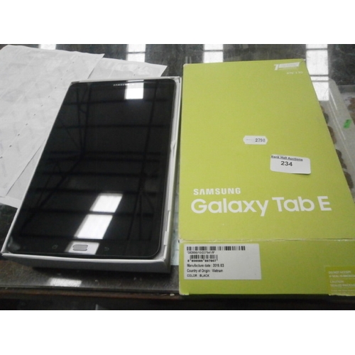 234 - Galaxy tab E with box