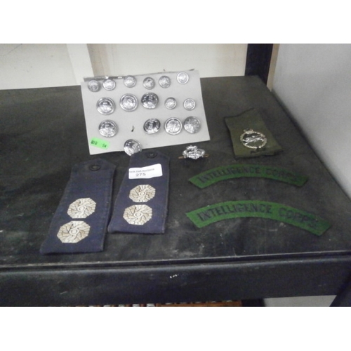 275 - Collection of military buttons and badges