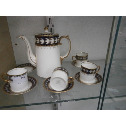 316 - Ten piece Anysley tea set