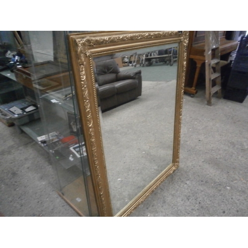 334 - Large gilt framed mirror, as found