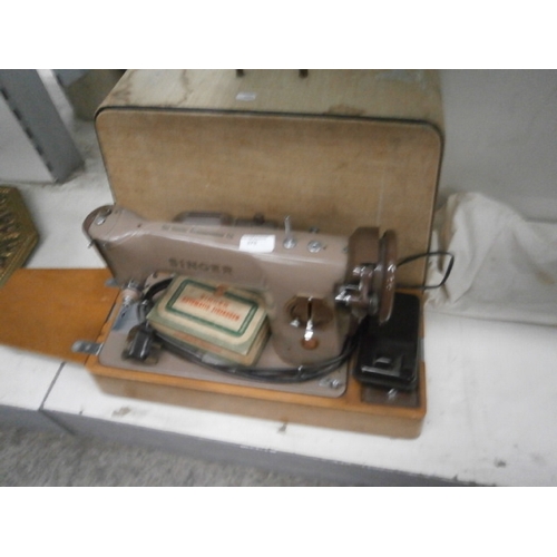 375 - Singer sewing machine with case