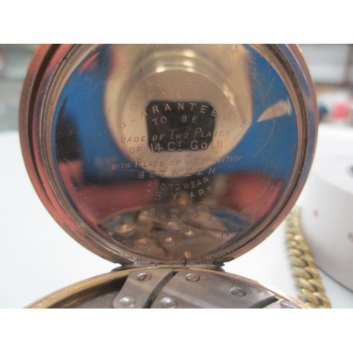 227 - Simit two plate 14ct gold pocket watch