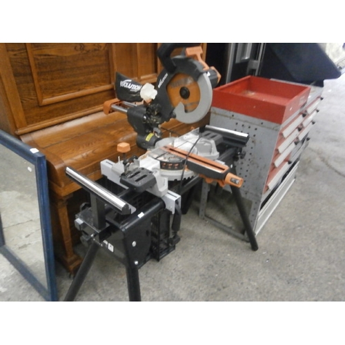 614 - Evolution mitre saw on stand