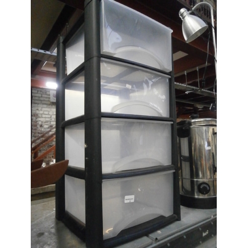 2 - Four tier plastic storage unit