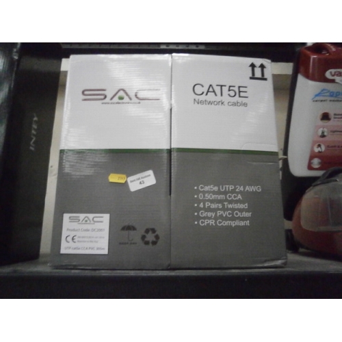 43 - Box of SAC CAT5E network cable