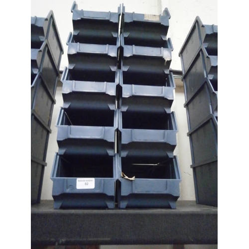 92 - Ten plastic hardware storage tubs