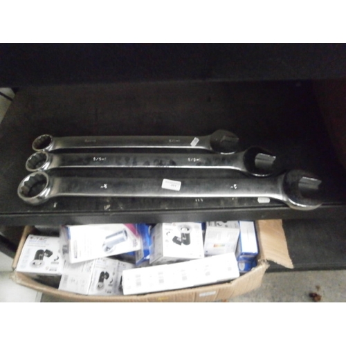Three heavy duty spanners