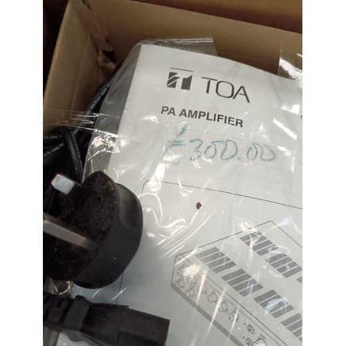 124 - Lot inc TOA PA amplifier A-1812, Stage Line 6 channel microphone line MMX-602/SW, Pro Rack Mount ind... 