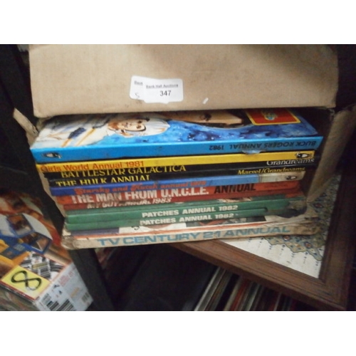 347 - Box of old annuals