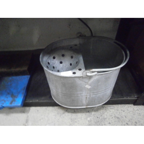 357 - Galvanised mop buckets