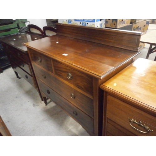 725 - A large Edwardian inlaid mahogany 2 over 2 drawer chest