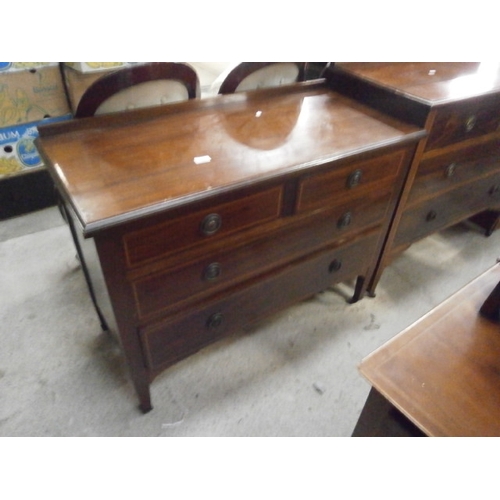 726 - A vintage inlaid mahogany 2 over 2 drawer chest