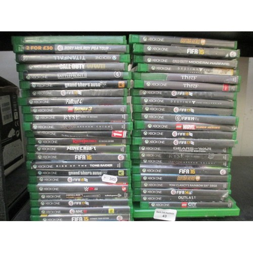 43 - Quantity of Xbox One games