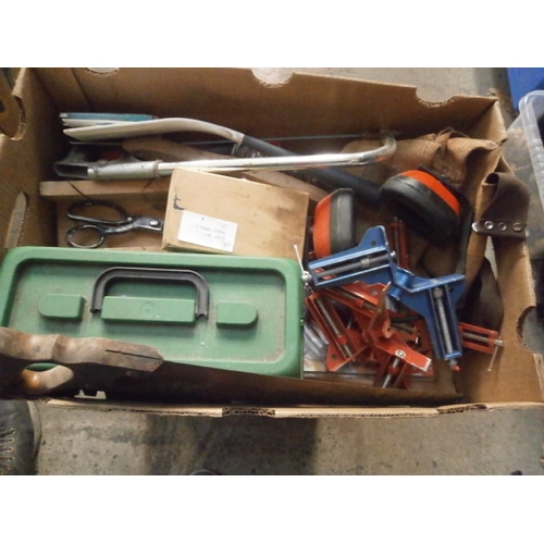 50 - Box of assorted hand tools, etc