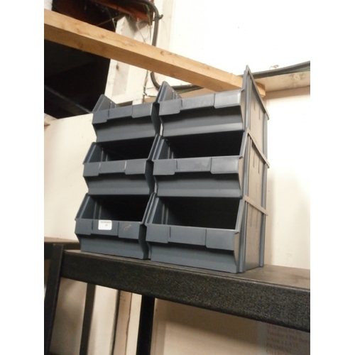 61 - Eight plastic hardware storage tubs