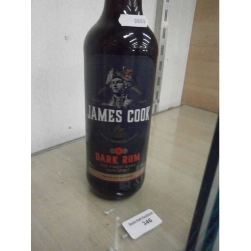 346 - 70cl bottle of James Cook Dark Rum