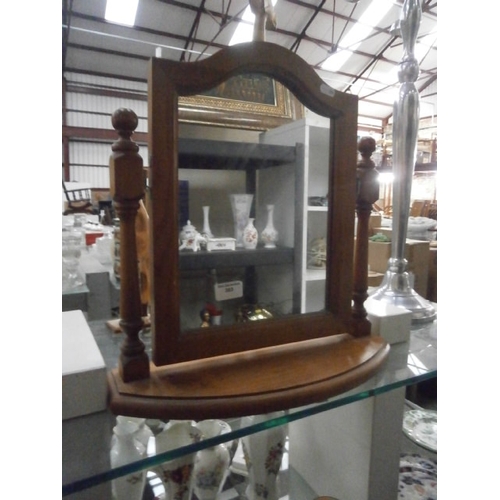 383 - Pine framed dressing table mirror