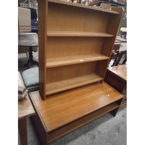 639 - An open wooden bookcase and a TV stand/coffee table