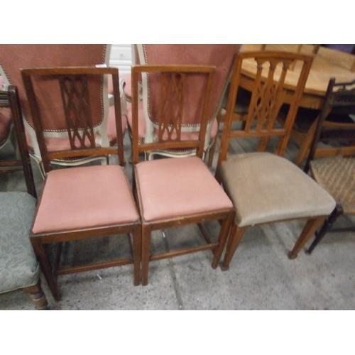 689 - 3 x vintage dining chairs