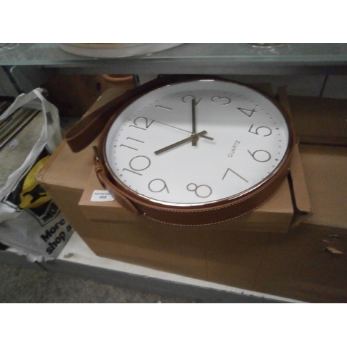 408 - Box of 12 new decorative clocks