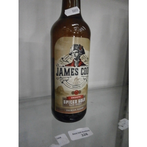 326 - 70cl bottle of James Cook Spiced Rum