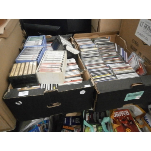 123 - Two boxes inc CDs and tapes