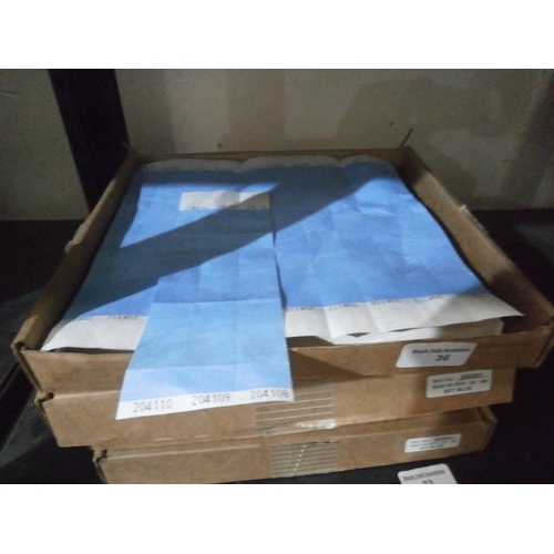 36 - Four boxes of Sky blue coloured access wristbands