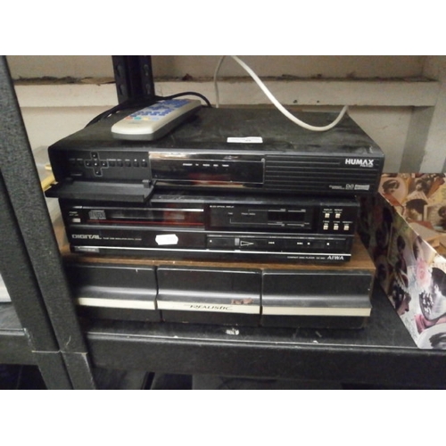 46 - Lot inc digital box, CD player and cassettes