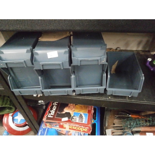 85 - Ten plastic hardware storage tubs