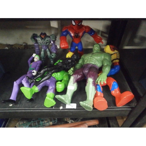 86 - Seven assorted superhero figurines