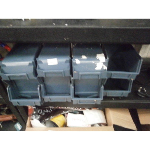 94 - Ten plastic hardware storage tubs