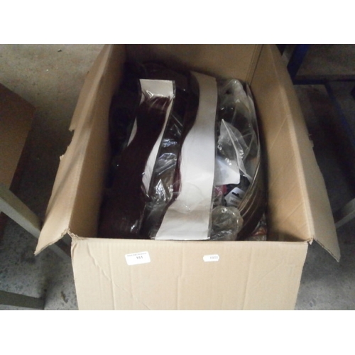 181 - Box of assorted wigs/hair extensions