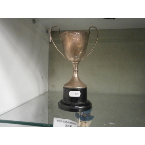 266 - Silver hallmarked sports trophy