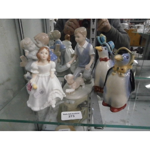 273 - Five assorted ornaments inc Royal Doulton Lynsey figurine