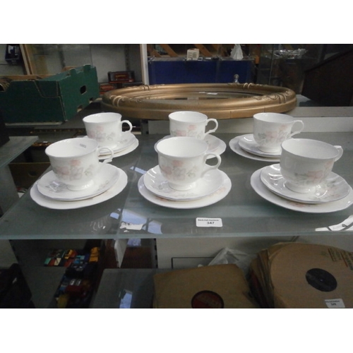 347 - 18 piece Sadler Romance china set