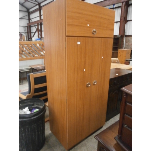 612 - A SCHREIBER wardrobe with top cupboard